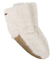 Totes Cream Faux Fur Slipper Socks - Image 3 of 5