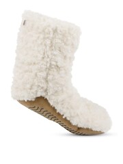 Totes Cream Faux Fur Slipper Socks - Image 4 of 5