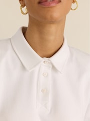 Baukjen White Kayla Strong Shoulder Polo Top - Image 4 of 5
