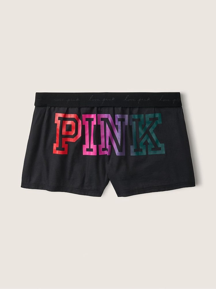 Victoria's Secret PINK Pure Black Flannel Pyjama Short - Image 2 of 2 Victoria's Secret PINK Pure Black Flannel Pyjama Short - Image 2 of 2