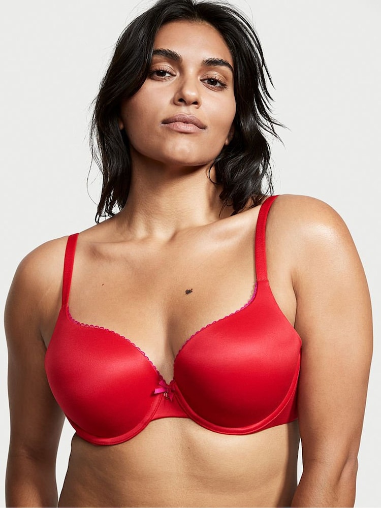 Victoria's Secret Lipstick Red Smooth Full Cup Push Up Bra - Image 1 of 3 Victoria's Secret Lipstick Red Smooth Full Cup Push Up Bra - Image 1 of 3