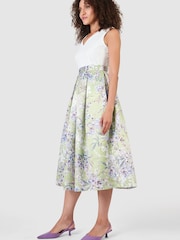 Closet Green Gold Pleated Skirt Dress - Image 3 of 5