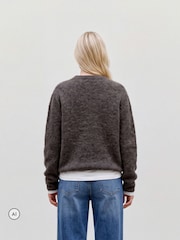 VERO MODA Brown Round Neck Cosy Knitted Jumper - Image 3 of 5