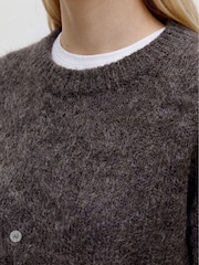 VERO MODA Brown Round Neck Cosy Knitted Jumper - Image 4 of 5