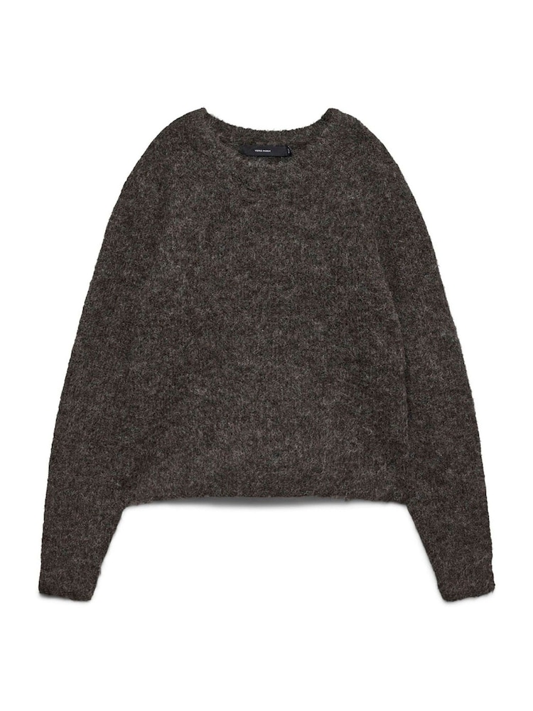 VERO MODA Brown Round Neck Cosy Knitted Jumper - Image 5 of 5 VERO MODA Brown Round Neck Cosy Knitted Jumper - Image 5 of 5