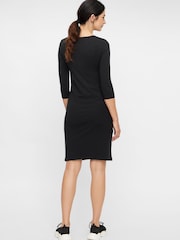 Mamalicious Black 3/4 Sleeve Maternity Dress - Image 2 of 5