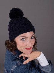 Totes Navy Knitted Cable Hat - Image 1 of 2