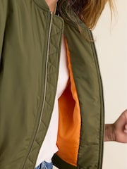 Baukjen Green Eve Cropped Bomber Jacket - Image 4 of 5