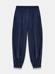 Mint Velvet Blue Satin Balloon Trousers - Image 7 of 8