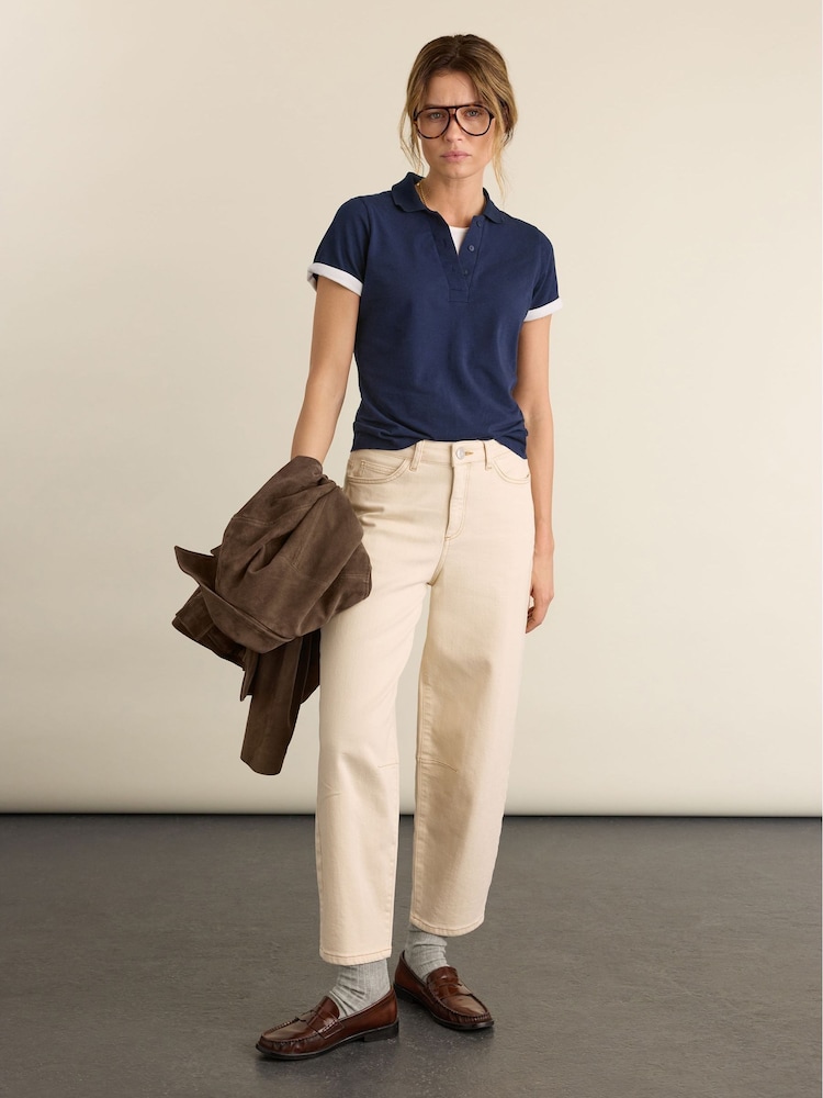 Baukjen Blue Jess Layered Look Polo Top - Image 2 of 3 Baukjen Blue Jess Layered Look Polo Top - Image 2 of 3