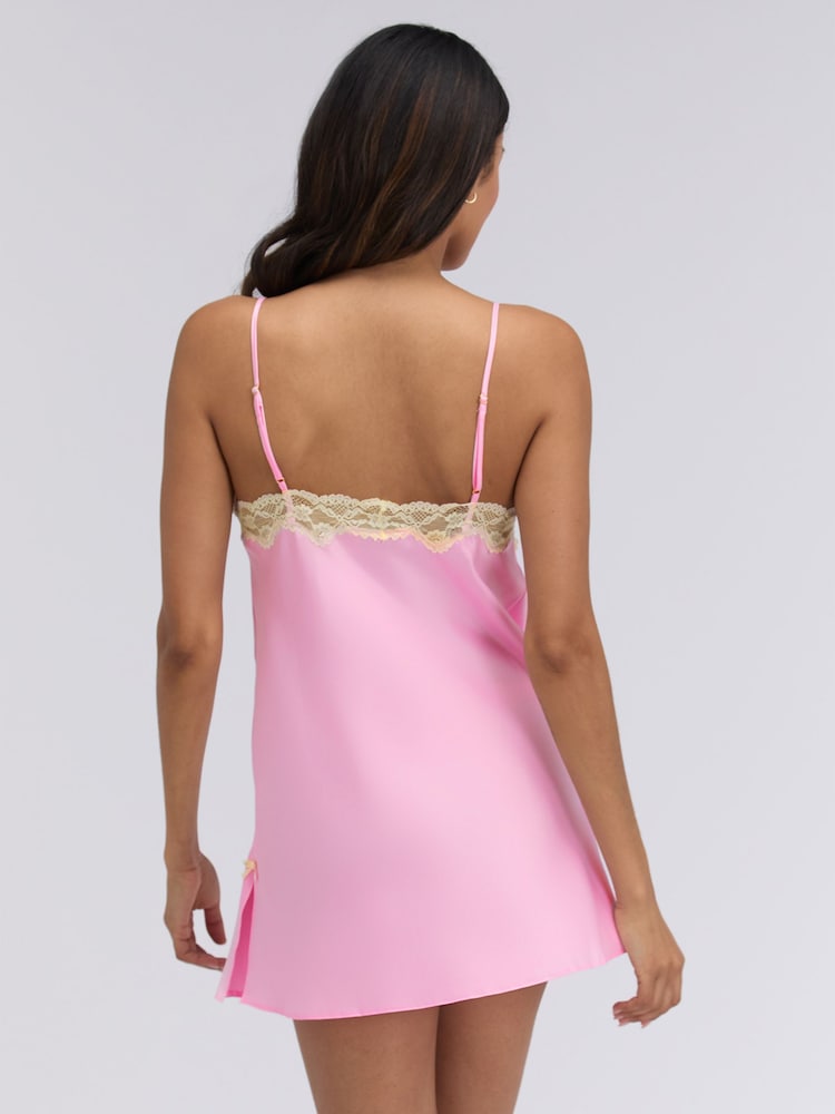Boux Avenue Pink Cami Shorts Amelia Satin Pyjama Set - Image 2 of 10 Boux Avenue Pink Cami Shorts Amelia Satin Pyjama Set - Image 2 of 10