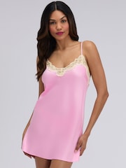 Boux Avenue Pink Cami Shorts Amelia Satin Pyjama Set - Image 8 of 10