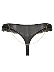 Pour Moi Black Laced in Gold Thong - Image 5 of 5