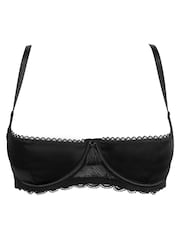 Pour Moi Black For Your Eyes Only Underwired Quarter Cup Bra - Image 4 of 5