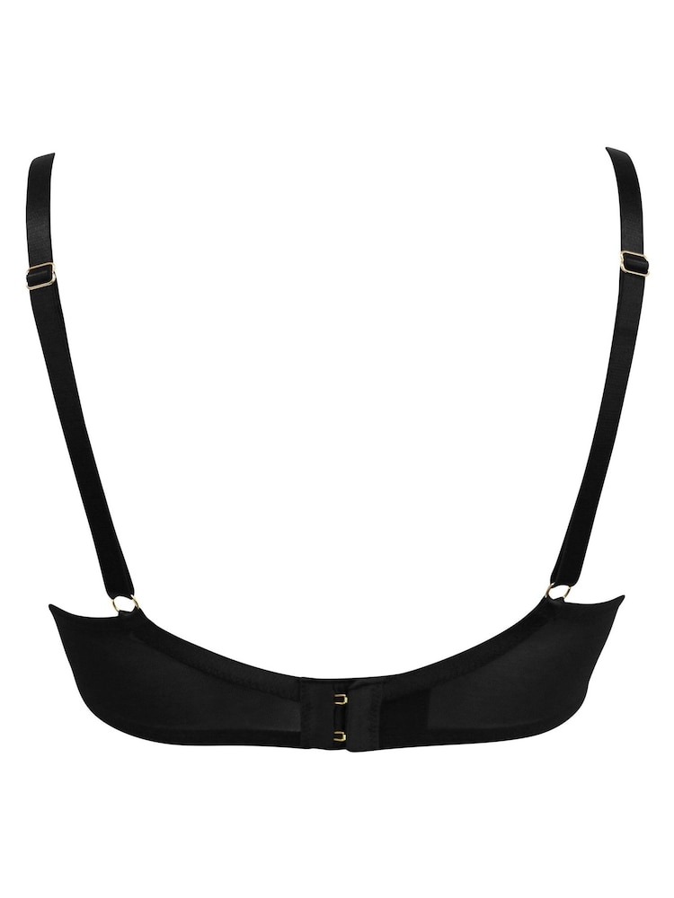 Pour Moi Black For Your Eyes Only Underwired Quarter Cup Bra - Image 5 of 5