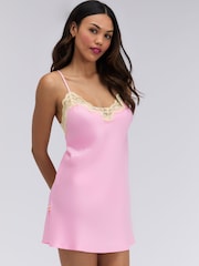 Boux Avenue Pink Amelia Satin Chemise - Image 5 of 6