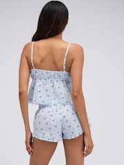 Boux Avenue Blue Bow Cotton Short Pyjamas Set - Image 2 of 6