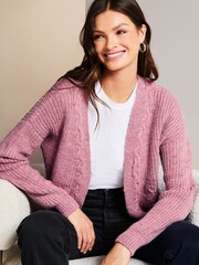 Lipsy Rose Mixed Cable Knit Cardigan - Image 4 of 4