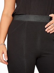 Yours Curve Black Ponte Stretch Trouser - Image 3 of 3