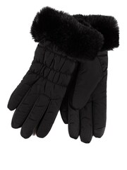 Totes Black Water Repellent Padded Smartouch With Faux Fur Cuff - Image 2 of 2