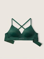 Victoria's Secret Pink Satin Green Smooth Lightly Lined Non Wired T-Shirt Bra - Image 4 of 5