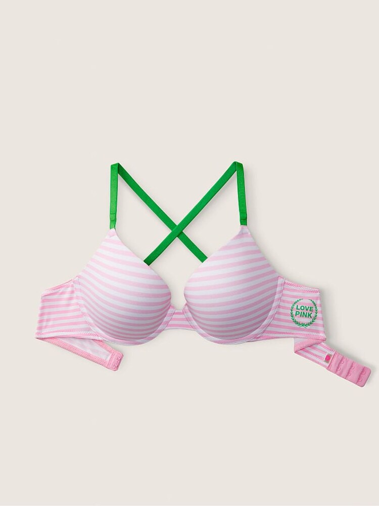Victoria's Secret PINK PINK Originals Pink Stripe Push Up Bra - Image 5 of 5