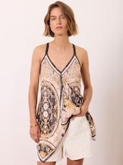 Mint Velvet Black Floral Print Top - Image 3 of 7