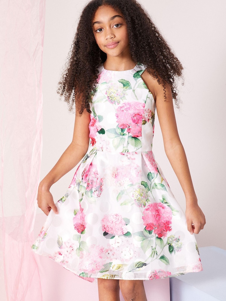 Lipsy Ivory Halter Neck Dress - Image 1 of 4