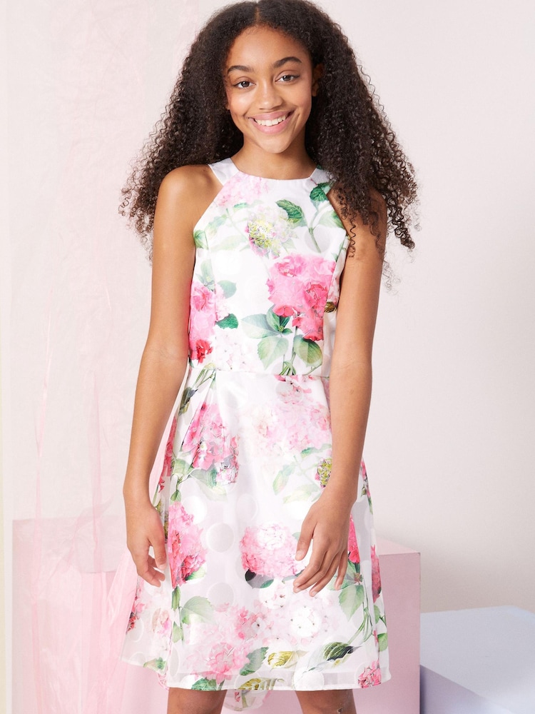 Lipsy Ivory Halter Neck Dress - Image 2 of 4