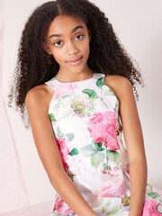 Lipsy Ivory Halter Neck Dress - Image 3 of 4