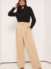 Lipsy Black Curve Scallop Long Sleeve Knitted Jumper - Image 3 of 4
