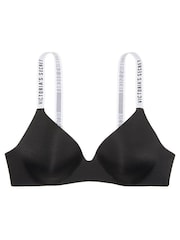 Victoria's Secret Black Smooth Logo Strap Lightly Lined Non Wired T-Shirt Bra - Image 3 of 3