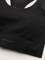 Victoria's Secret PINK Pure Black Seamless Low Impact Racerback Sports Bra - Image 4 of 4