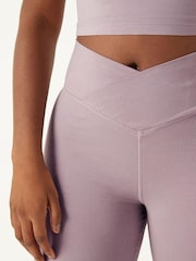 Victoria's Secret PINK Victoria's Secret PINK Cotton High Waist Ankle V Crossover Wide Leg Joggers - Image 3 of 4
