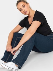 modra - Bootcut kavbojke za močnejše Yours Isla - Slika 3 iz 4