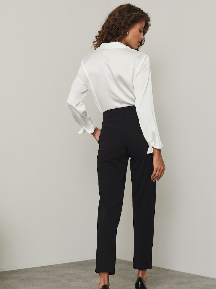 Lipsy Black Tailored Tapered Smart Trousers - Image 2 of 4