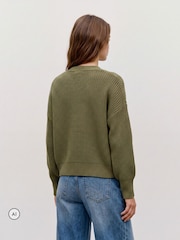 Khakigrün - Vero Moda Strickjacke mit Knopfleiste - Bild 3 von 5