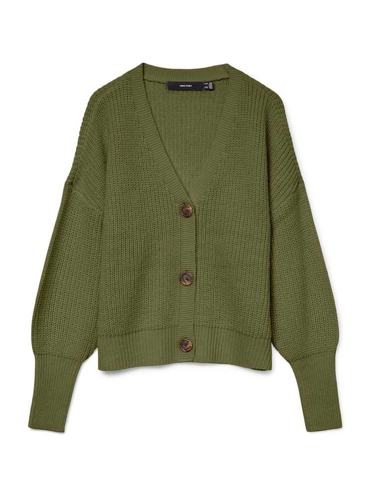 Khakigrün - Vero Moda Strickjacke mit Knopfleiste - Bild 5 von 5 Khakigrün - Vero Moda Strickjacke mit Knopfleiste - Bild 5 von 5