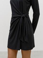 VERO MODA Black Long Sleeve Tie Waist Dress - Image 5 of 5