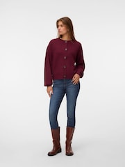 Rojo - VERO MODA Button Down Round Neck Cardigan - Imagen 2 de 5