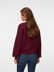 Rojo - VERO MODA Button Down Round Neck Cardigan - Imagen 4 de 5