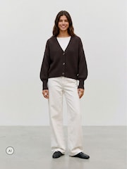 Marrón - Cárdigan abotonado de punto de VERO MODA - Imagen 2 de 5