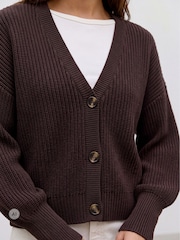 Marrón - Cárdigan abotonado de punto de VERO MODA - Imagen 4 de 5
