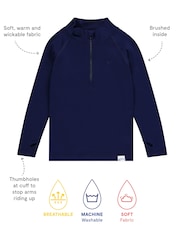Muddy Puddles Navy Blue Thermal Baselayer Top - Image 4 of 4