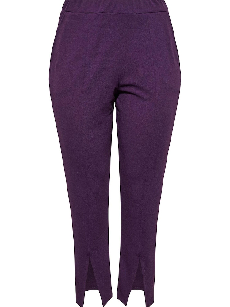Yours Curve Purple Limited Split Front Trouser - Image 4 of 4