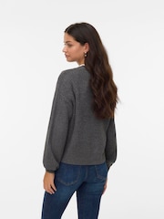 VERO MODA Grey Button Down Round Neck Cardigan - Image 2 of 5