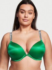 Victoria's Secret Verdant Green Smooth Shine Strap Add 2 Cups Push Up Bombshell Bra - Image 1 of 2
