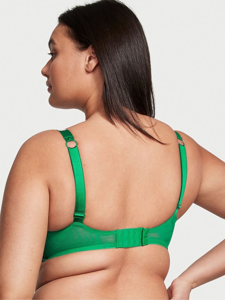 Victoria's Secret Verdant Green Smooth Shine Strap Add 2 Cups Push Up Bombshell Bra - Image 2 of 2