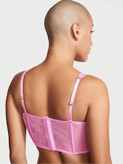 Victoria's Secret Lilac Chiffon Purple Lace Unlined Corset Bra Top - Image 2 of 3