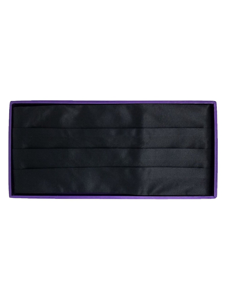 Savile Row Company The Adjustable Pure Silk Black Cummerbund - Image 6 of 6